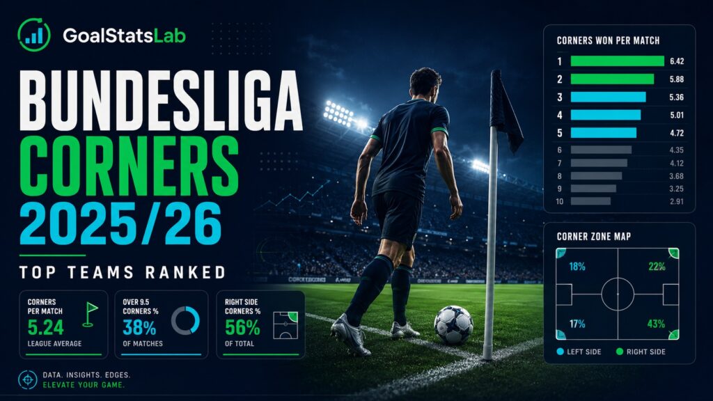 Bundesliga Corners 2025/26: Teams With the Most Corners