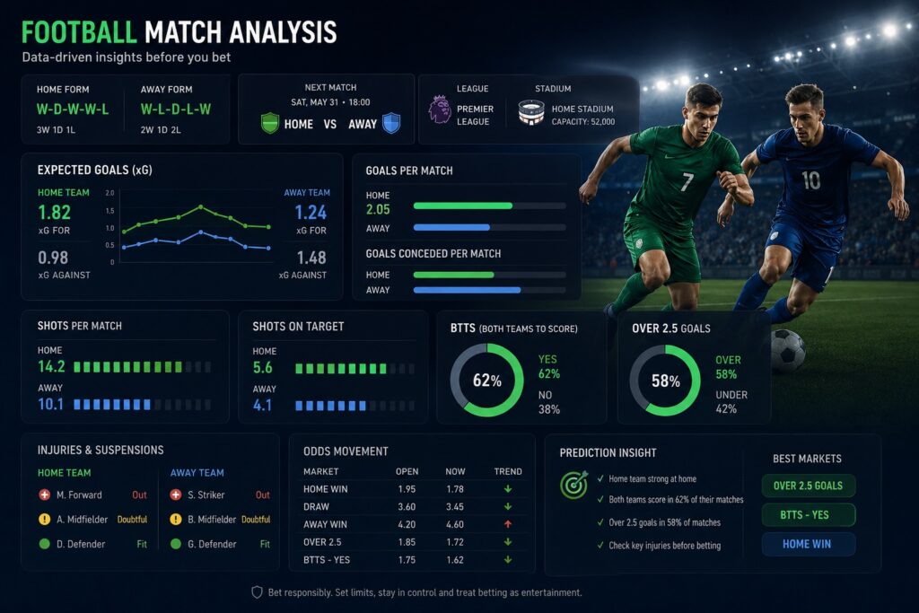 How to Analyze a Football Match Before Betting: 9 Key Stats That Matter