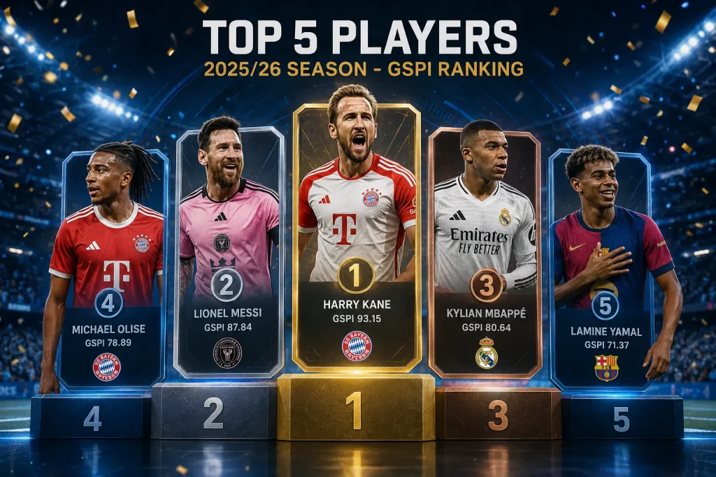 Top 5 Football Players of the 2025/26 Season: Who Leads the GSPI Ranking?